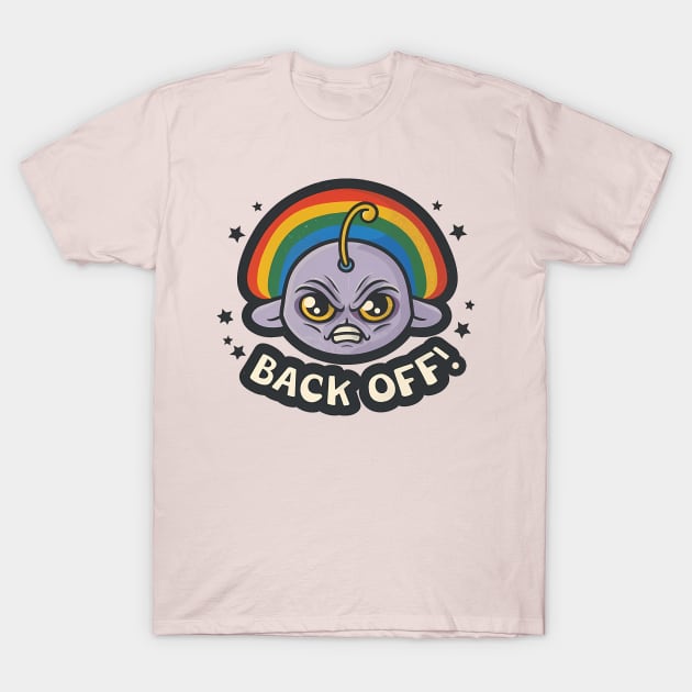 Rainbow Respite - The Stern Space Sentry T-Shirt by C.Note